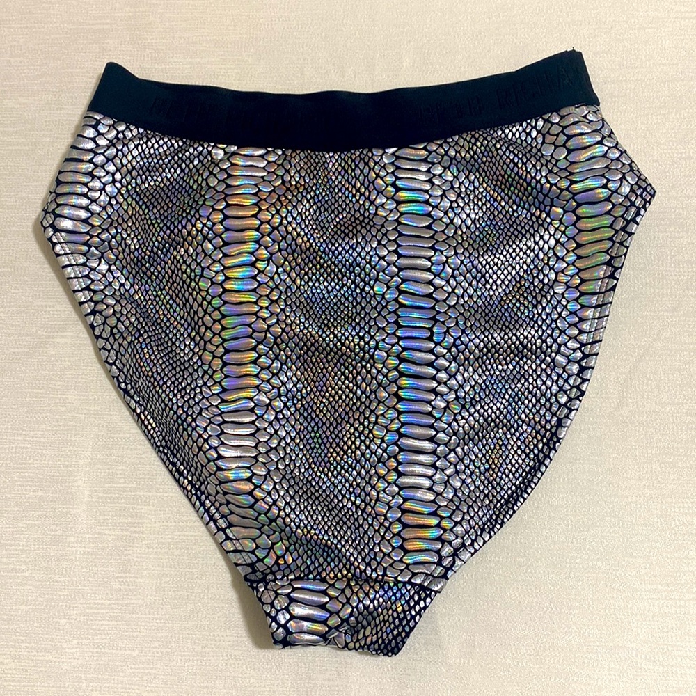 BETH RICHARDS Women's Metallic Python Style Bikini Bottom - Picture 3 of 5